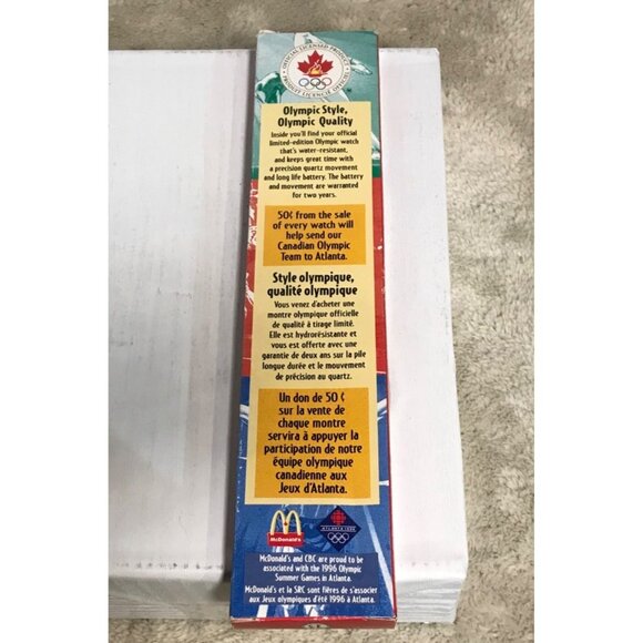 MCDONALD'S 1996 ATLANTA OLYMPIC WATCH LIMITED-EDITION Original Box Canada - Picture 7 of 8
